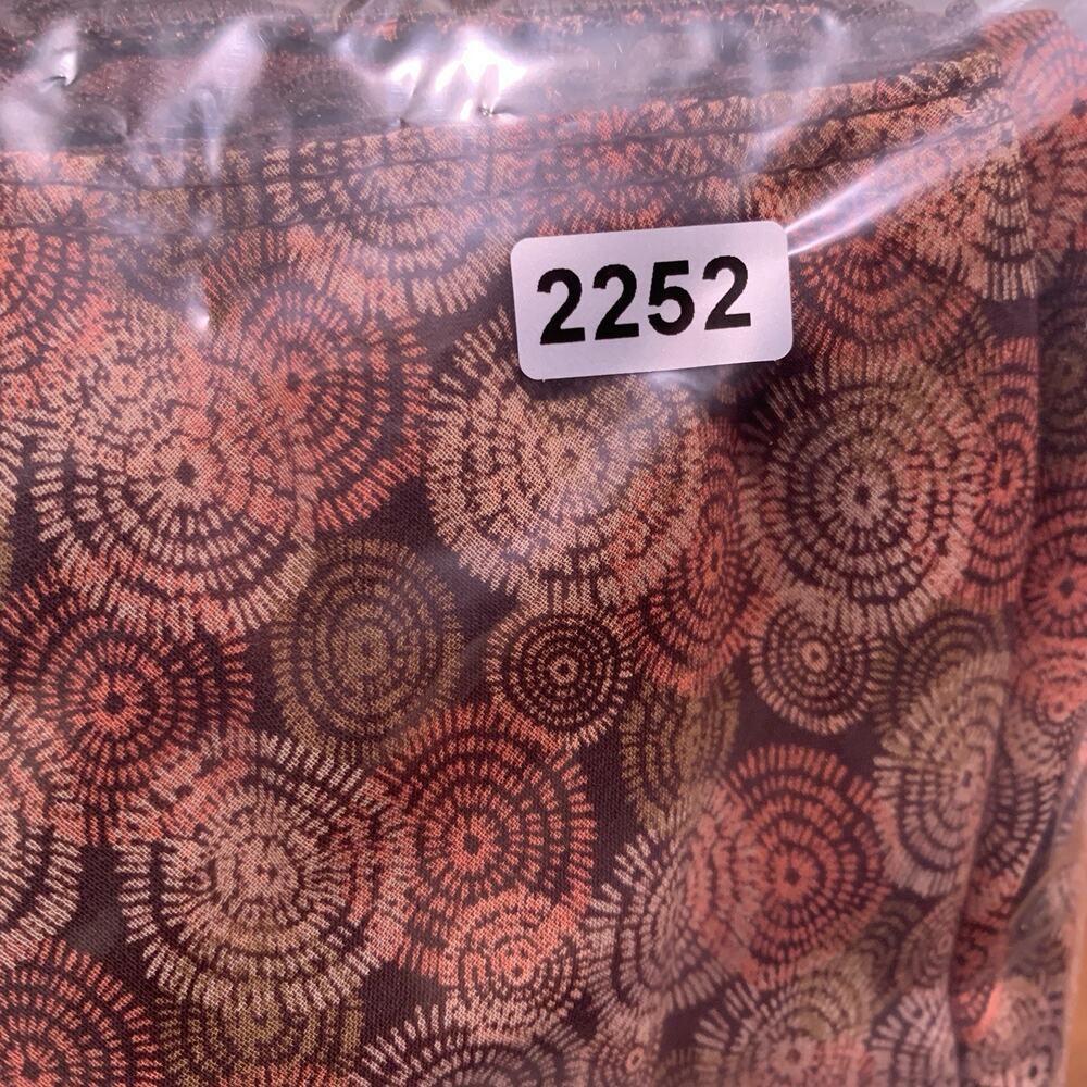 Womens Geometric Flounce Midi‎ Skirt Sz LP Brown Y2K Boho Office Chiffon Fairy - Picture 10 of 10